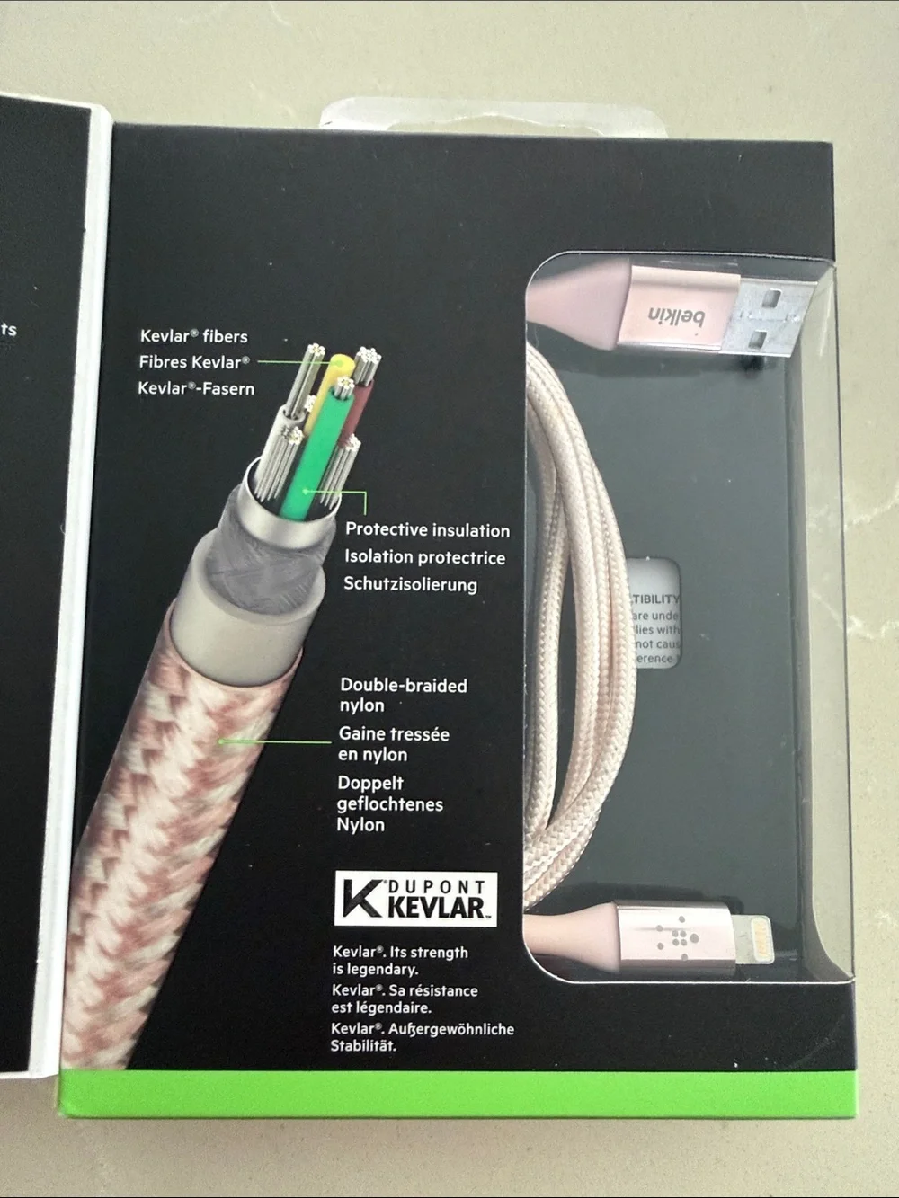 Belkin Mixit DuraTek Lightning to USB Cable - Rose Pink/Rose Gold